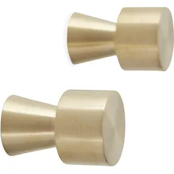 Pin Wandhaken, Messing, 2 St.