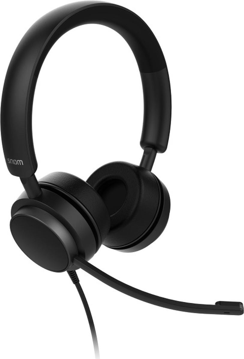 Snom A310D Headset met microfoon voor kantoor en callcenter, Zwart