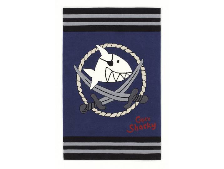 Capt`n Sharky Kinderteppich Capt´n Sharky Teppich Hai 150x220cm, rechteckig