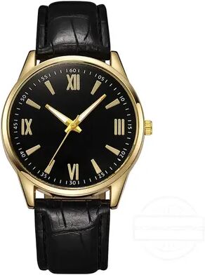 Youfap Market Ultra Thin Luxury Minimalist Watch For Men Leather, Casual Business Quartz Wristwatch With Leather Band black