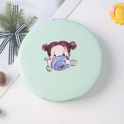 Inspire Curations Princess Round Folding Pocket Makeup Mirror girl 1pc