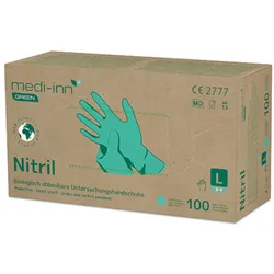 Medi-Inn GREEN Nitril Einmalhandschuhe, grün, biologisch abbaubar L / 100 Stück