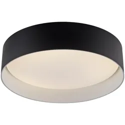 Schöner Wohnen-Kollektion LED Deckenleuchte TAVOLI, schwarz, rund D=28,5cm, dimmbar, Fernbedienung