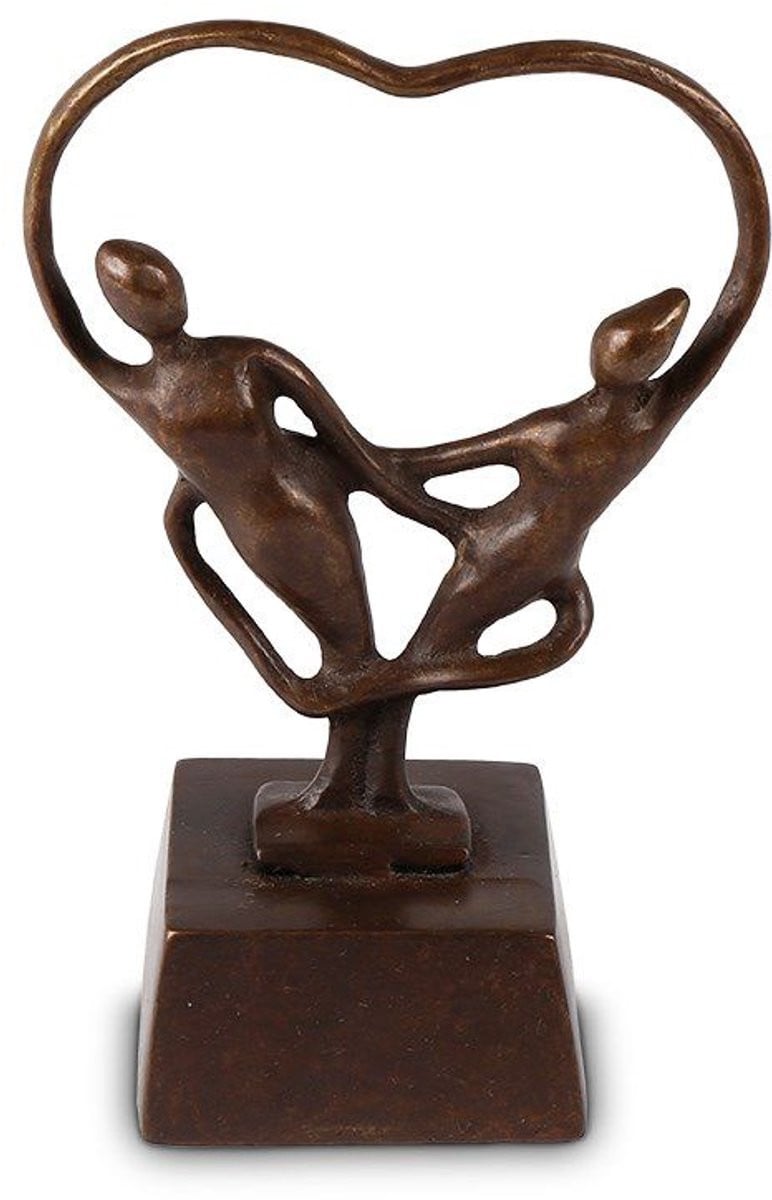 Bronzartes Memories Rouwcollectie Urn Liefdespaar hart Brons Hoogte: 15 cm