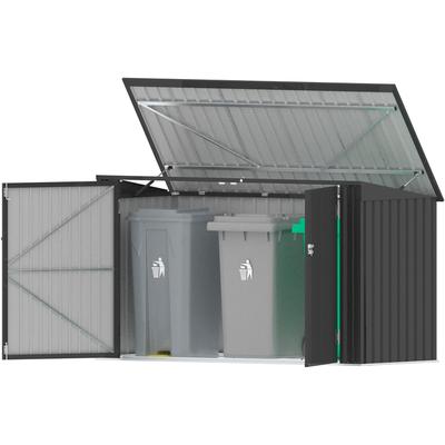 Aufbewahrungsbox TEPRO "Universalbox Store Max", grau (anthrazit), B:232,5cm H:132cm T:104,5cm, Metall, Aufbewahrungsboxen, Aufbewahrungsbox, BxTxH: 232,5x104,5x132 cm