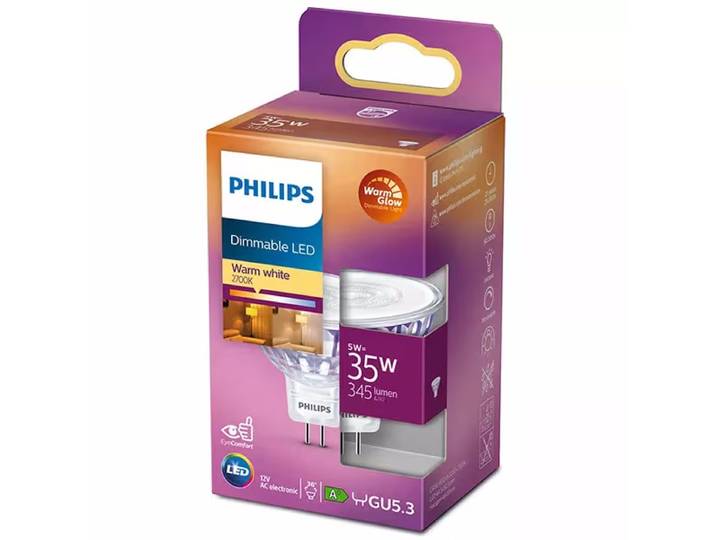 Philips Refl. 35W GU5.3 MR16 klar dim. warmweiss Reflektor dimmbar – LED/Leuchtmittel/Glühbirne