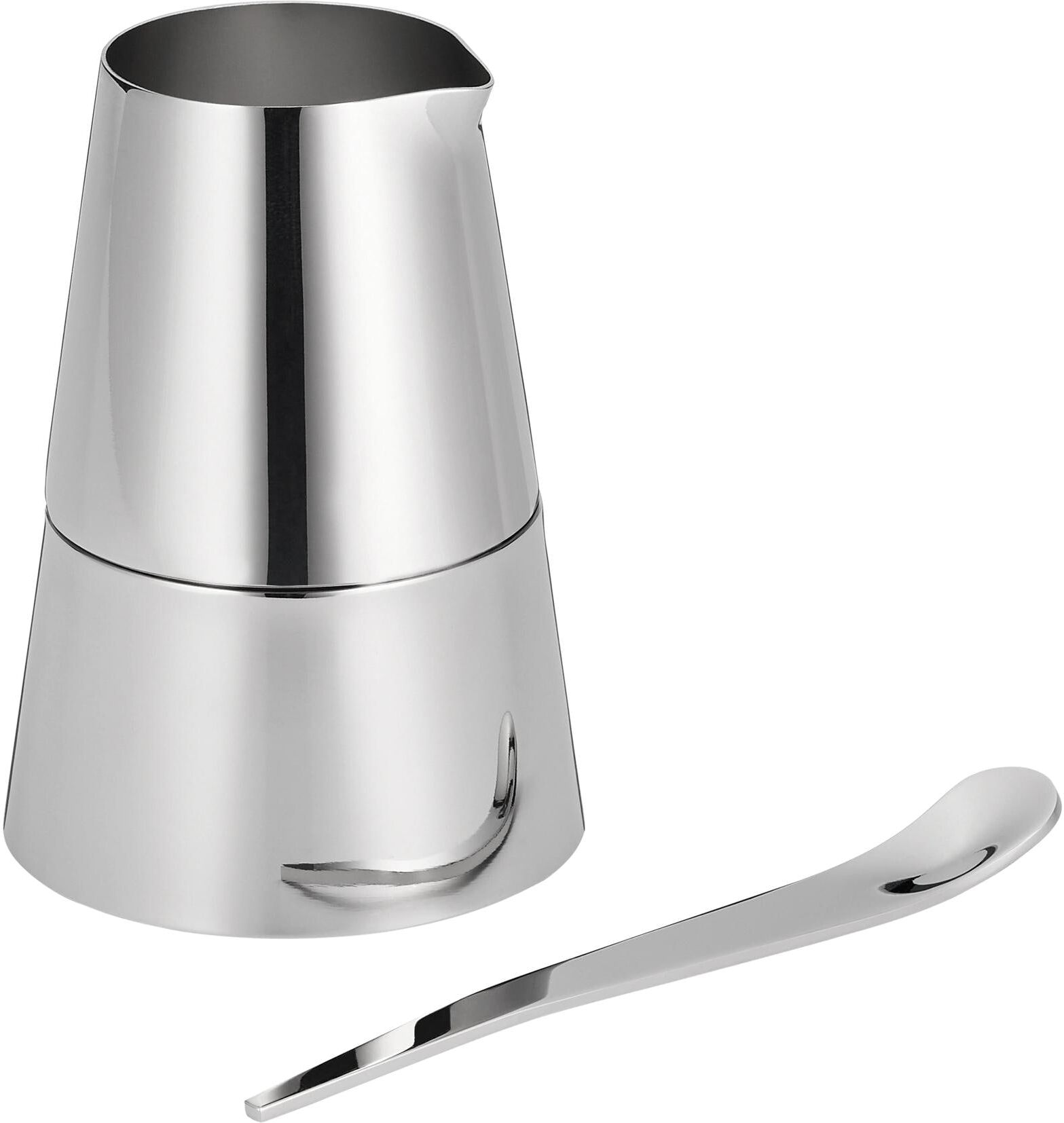 Milch- und Zuckerset PHILIPPI "& Milch Set 3-teilig", silber (silberfarben), Edelstahl, Geschirr-Sets, Milch- und Zuckerset silberfarben Einheitsgröße