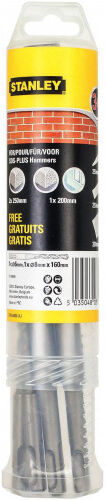 Stanley STA54400-XJ Burins et forets SDS+: 6x160mm, 8x160mm, burin pointu, plat, large