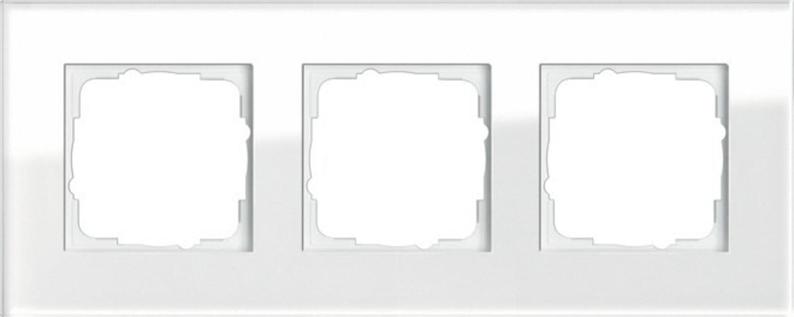 Gira inbouwframe Esprit 3-voudig wit glas