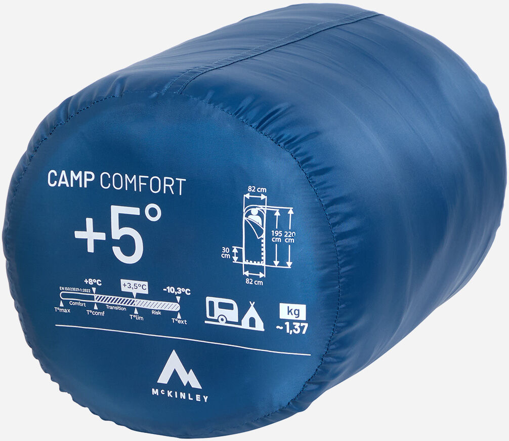 mckinley Camp Comfort Iii 5 - Sacco A Pelo Sintetico - Blu 195L