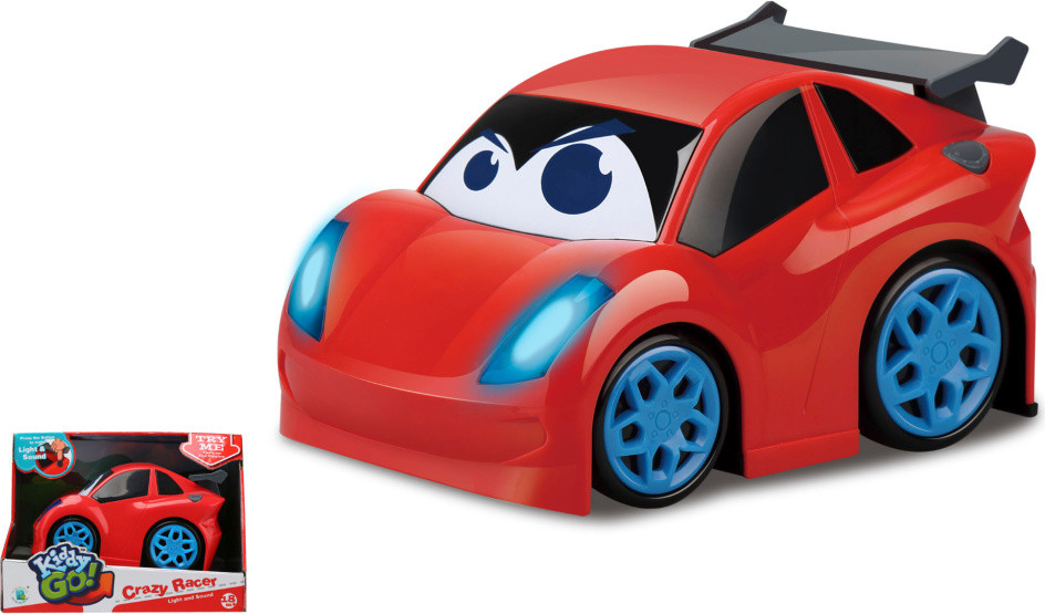 Alltoys Kiddy Go! Sportauto, rood, met licht en geluid, 19 cm