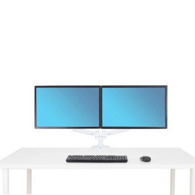 Doppel-Monitorarm ERGOTRON LX, f. zwei Bildschirme nebeneinander, bis 27", 360°-Rotation, Tischhalterung, weiß