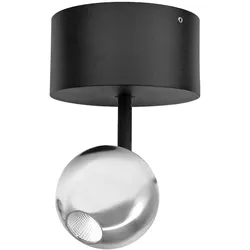 Mini Bora Surface 4,5 W 38° 2700 K Silber - Verstellbarer kugelförmiger Deckenstrahler mit hoher Farbtreue (CRI > 93) - Beneito & Faure