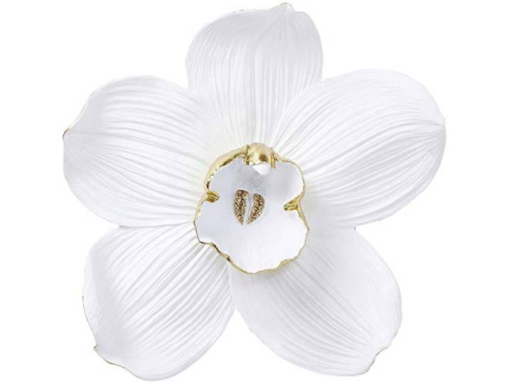 Kare Design Wandschmuck Orchid, Weiß, Wandschmuck, Wand Deko, Orchidee, handgefertig, 54x51x15 cm (H/B/T)