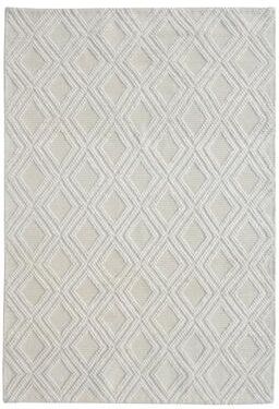 Domani Row Recycled Fiber Geometric Textured Area Rug