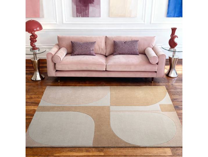 Wollteppich TED BAKER Windmill , beige (creme multifarben), B:120cm H:15mm L:170cm, Wolle, Teppiche, Wollteppich, Wolle, Naturteppich, Handgemacht, Wohnzimmer, Schlafzimmer, bunt