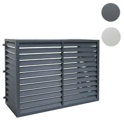 Verkleidung für Klimaanlage/Wärmetauscher HWC-O43, Abdeckung Schutzgitter, Metall 132x175x75cm ~ anthrazit