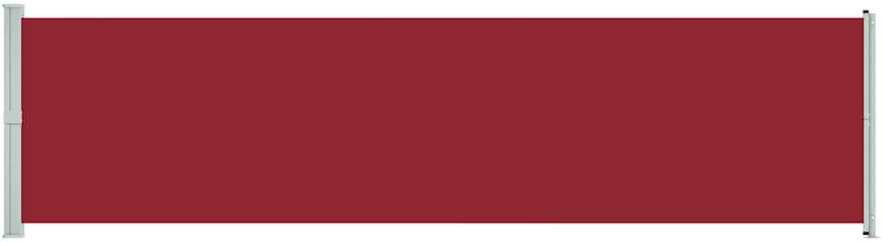 Dakota Fields 600cm W x 8cm D Fabric Cover Retractable Side Awning Red 160cm H x 600cm W