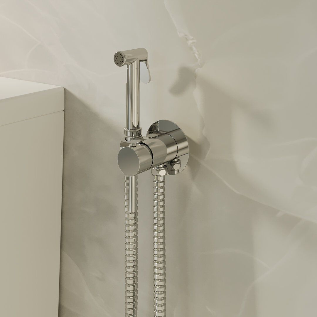 Belfry Bathroom Maggio Round Concealed Thermostatic Douche - Chrome Chrome