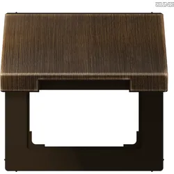 Jung Klappdeckel Mess/antik für Steckdosen 50x50mm ME 2990 KL AT