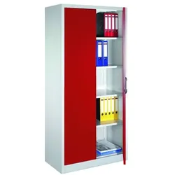 OTTO Office Stahlschrank mit Flügeltüren 93 x 195 cm rot, 93x195x50 cm