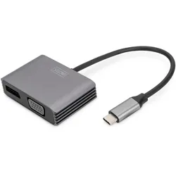 Digitus USB Typ-C™ 4K 2in1 DisplayPort + VGA Grafik-Adapter