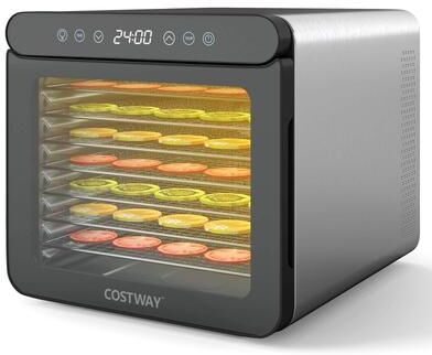 1-24H Timer Food Dehydrator Drying Machine W/ 7 Stainless Steel Trays