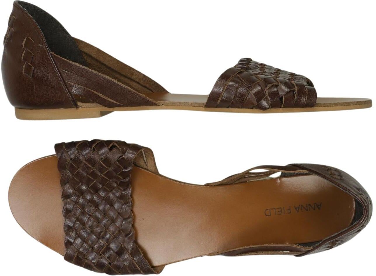 Anna Field Damen Sandalen, Braun, Gr. EU 39, Leder - Second Hand
