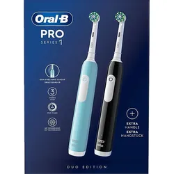 ORAL-B Pro 1 Black/Caribbean Blue mit 2. Handstück
