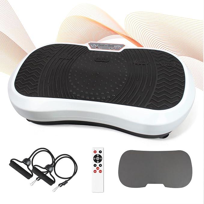 Plateformes Vibrantes Fitness Vibrationsplattformen und oszillierende Plattformen, weiß/schwarz, 69 x 39 x 13 cm