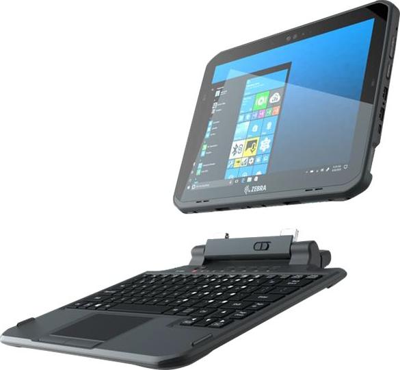 Zebra 2-in-1 - Tastatur - mit Touchpad, ausziehbarer