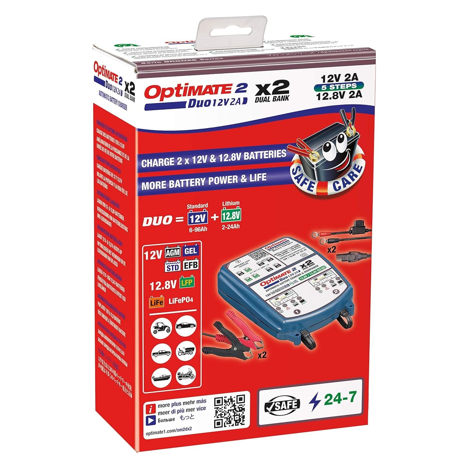 Tecmate Optimate 2 duo 2-banks (2 A, 12V) (TM570)