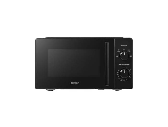 COMFEE Mikrowelle 20 l, 700 W, mit 5 einstellbaren Stufen Drehteller, kompaktes Design, gleichmäßiges Kochen, ideal für Küche, Zuhause oder Büro, Modell CMO-MM20L2NFPE(WH)