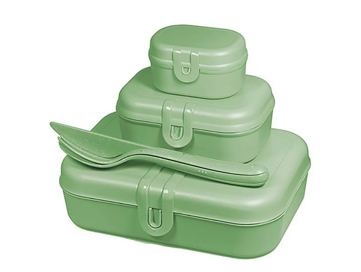 Lunchbox-Set Pascal Ready I 4-teilig 17 x 6 x 23cm Grün/Dunkelgrün