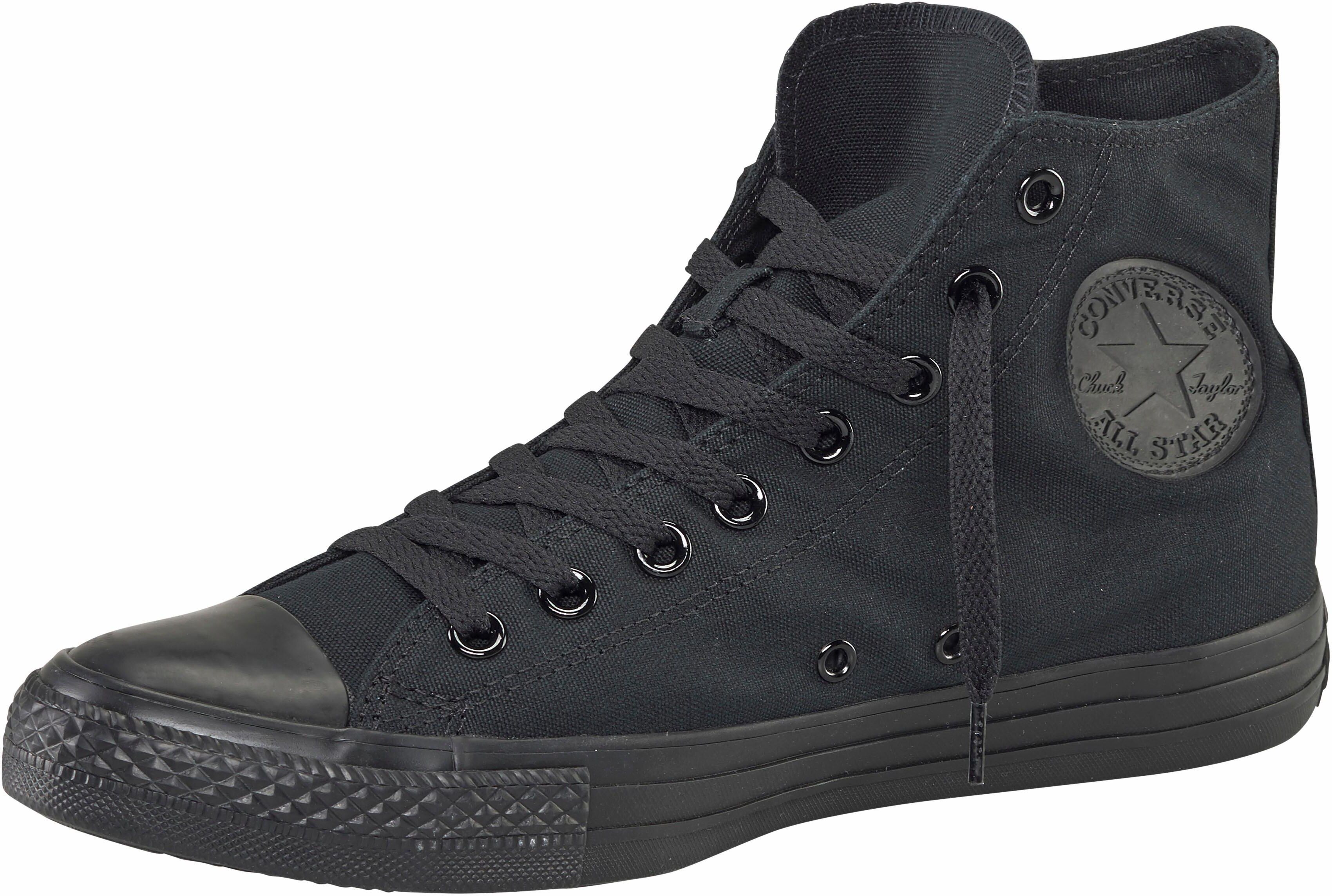 Sneaker CONVERSE "CHUCK TAYLOR ALL STAR HI Unisex Mono", Damen, Gr. 44, schwarz (schwarz, monochrome), Textil, Schuhe Sneaker schwarz, monochrome 44