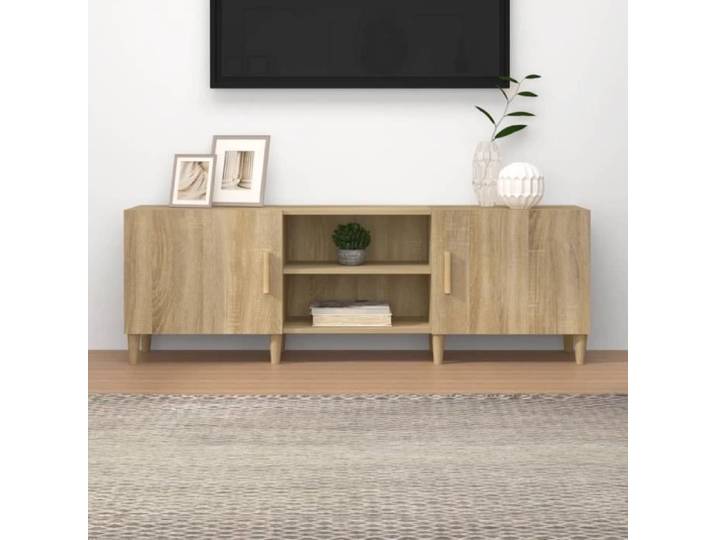 Meuble TV - GKK - Chêne sonoma - Contemporain - 150x30x50 cm - Porte(s) et tiroir(s)