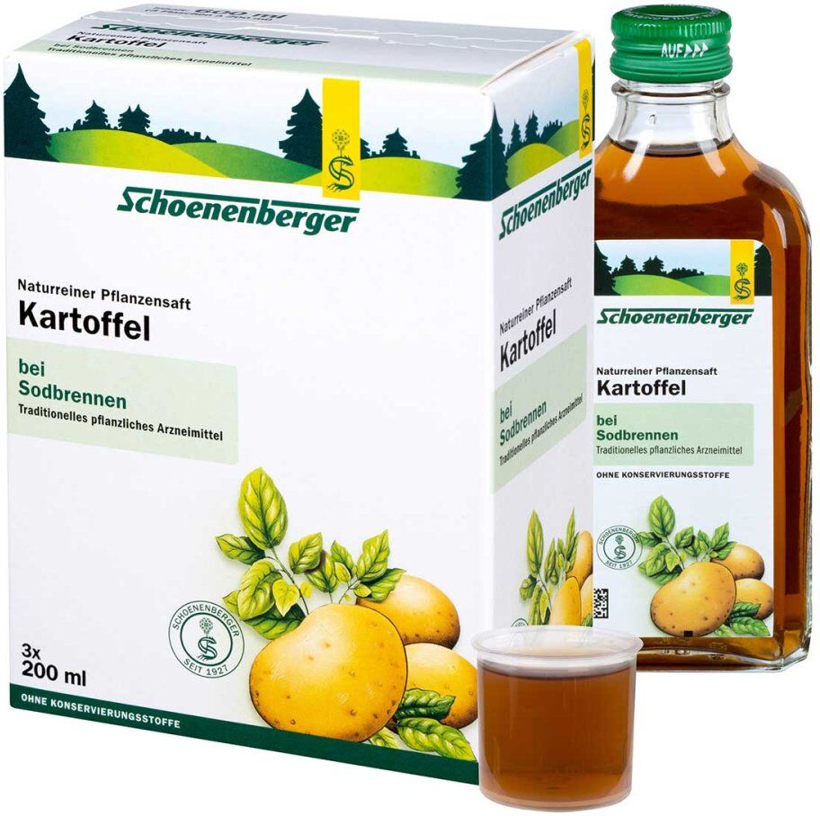 Schoenenberger Naturreiner Heilpflanzensaft Kartoffel 3X200ml