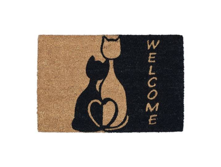 Relaxdays Deurmat kokos met katten