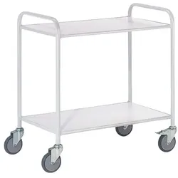ROLLCART Bürowagen mit 2 Etagen grau, 89x90x59 cm