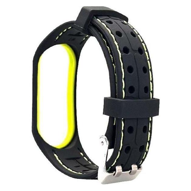 Beline pasek Smart Mi Band 7 czarno-limonkowy black/lime (Kunststoff, Silikon) (13633708)