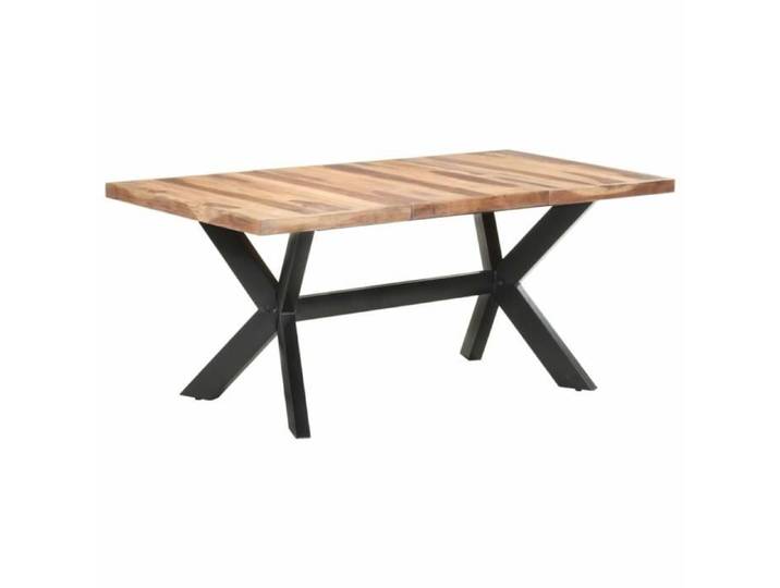 oVsky Table de salle à manger 180x90x75 cm Bois solide avec finition