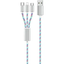 2GO 797316 USB Kabel 1 m USB A USB C/Micro-USB B/Lightning Mehrfarbig