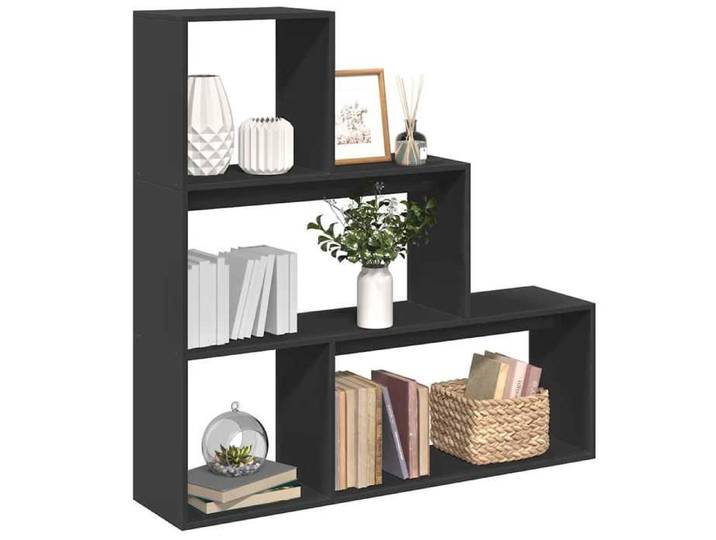 Meuble de salon - VIDAXL - Étagère séparatrice de pièce à 3 niveaux noir 123x29x123 cm 5373