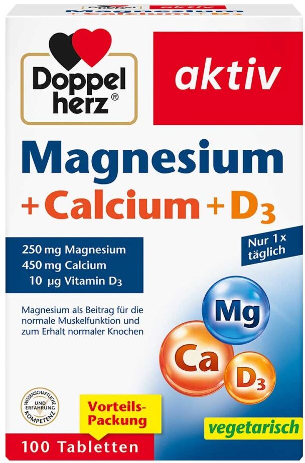 Doppelherz Magnesium + Calcium + D3 Tabletten 100stk