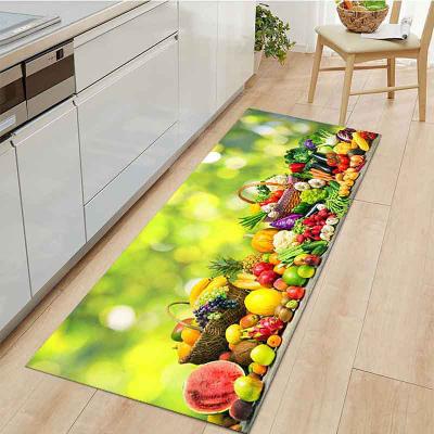 LightInthebox Fruits Kitchen Mat Non-Slip Oil Proof Floor Mat Rug Indoor Outdoor Mat Bedroom Decor Bathroom Mat Entrance Rug Door Mat