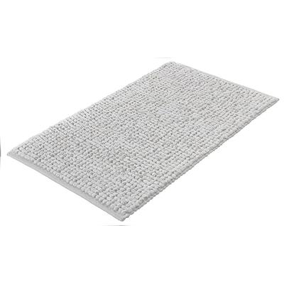 Badematte KLEINE WOLKE "Brava, Badvorleger, Badezimmer Teppich", weiß (polarweiß), H:15mm, Baumwolle, Badematten, Badematte, Badteppich, Uni Farben, dicke Schlaufen, handgewebt