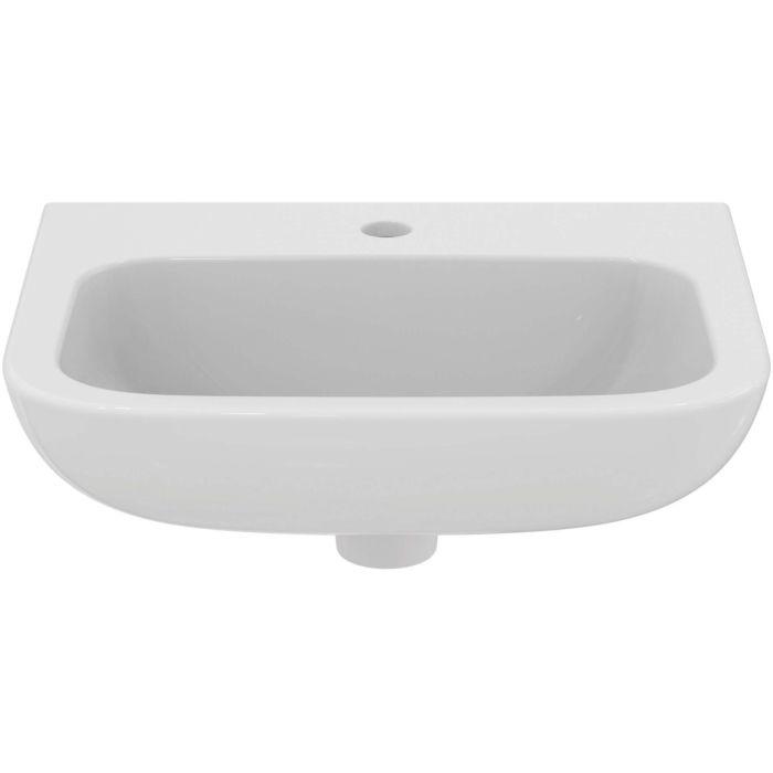 Ideal Standard Contour 21 Handwaschbecken S241201 mit Hahnloch, ohne Überlauf, 50 x 42 cm, weiß