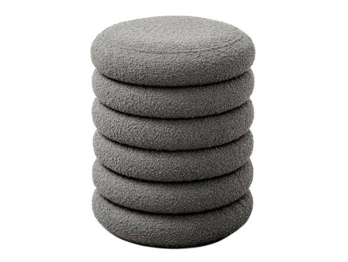 SVITA BLOSSOM XS Pouf avec espace de rangement Pouf Ottomane Coussin Boucle gris clair
