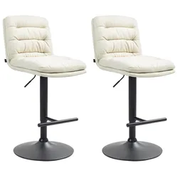 2er Set Barhocker Damar Stoff schwarz