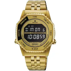 Seiko HFL003P1 Unisex Digitaluhr Chronograph Rotocall Goldfarben